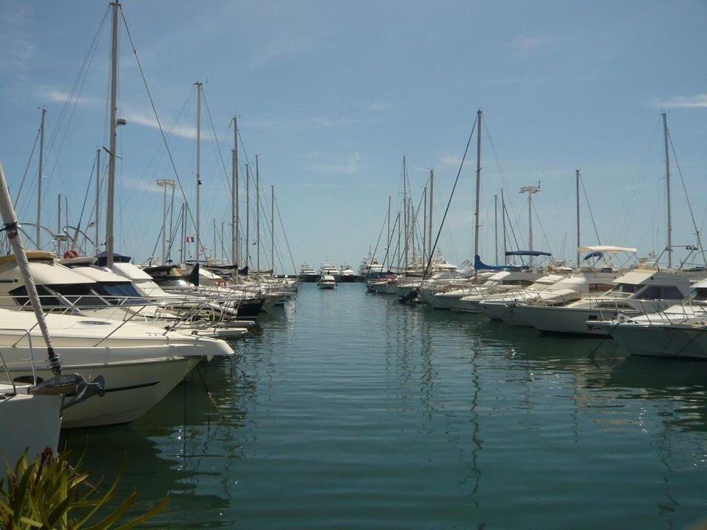 Charmant 2P Vue Mer Face Au Port De Golfe Juan Eksteriør billede